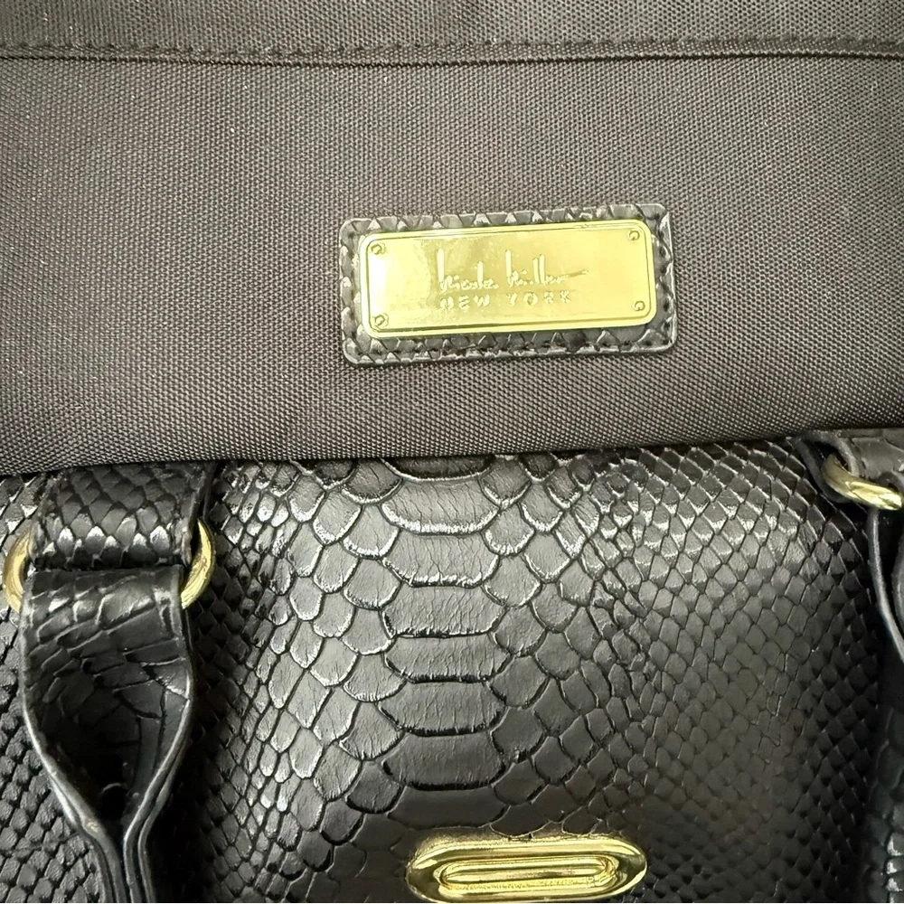 Nicole Miller Large Travel Laptop Backpack Bag Black